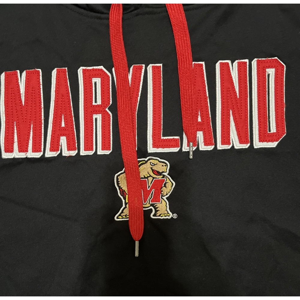 Maryland Terrapins Hoodie Men's Embroidery Logo Sweatshirt Pullover Authentic 2X